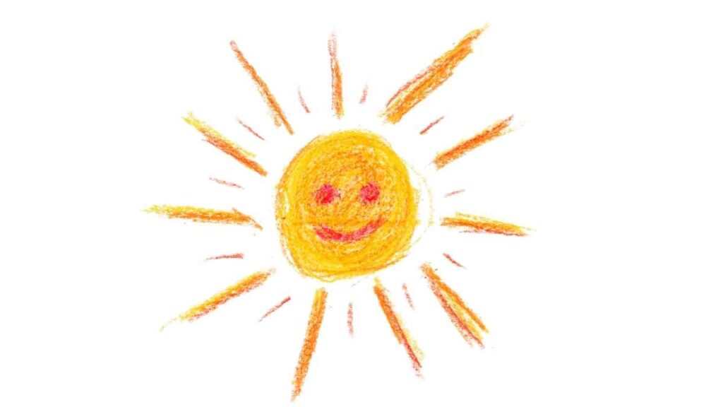 happy sun drawing